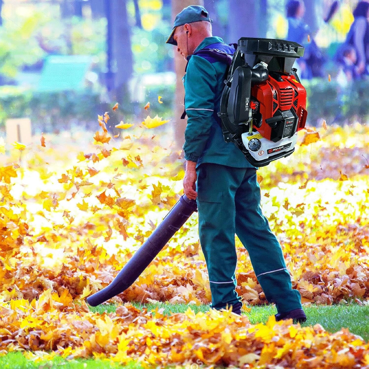 Petrol Backpack Leaf Blower 79cc 2-Stroke High Power Heavy Duty Garden