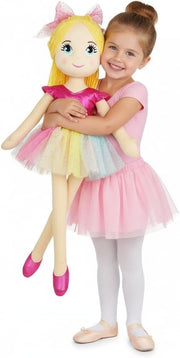 80cm XL Ballerina Princess Plush Doll Life Size Soft Pink Gift for Girls