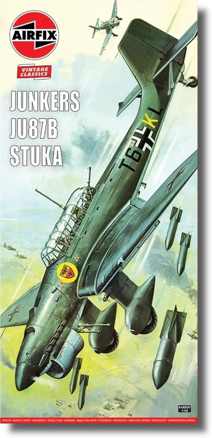 1:24 Junkers Ju87B Stuka Model Kit | 334 Pcs WWII Aircraft Gift Set