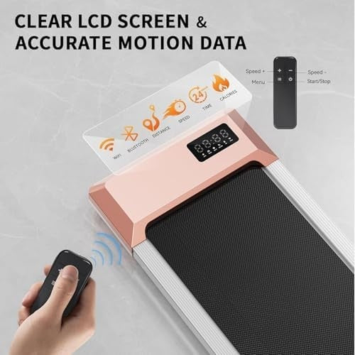 Raceable Walking Pad Under Desk Treadmill 2.5HP App Control Quiet 136kg