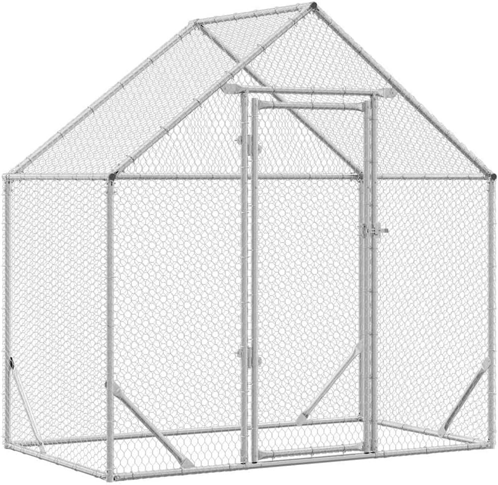 Galvanised Steel Chicken Cage 170x100x177cm Run