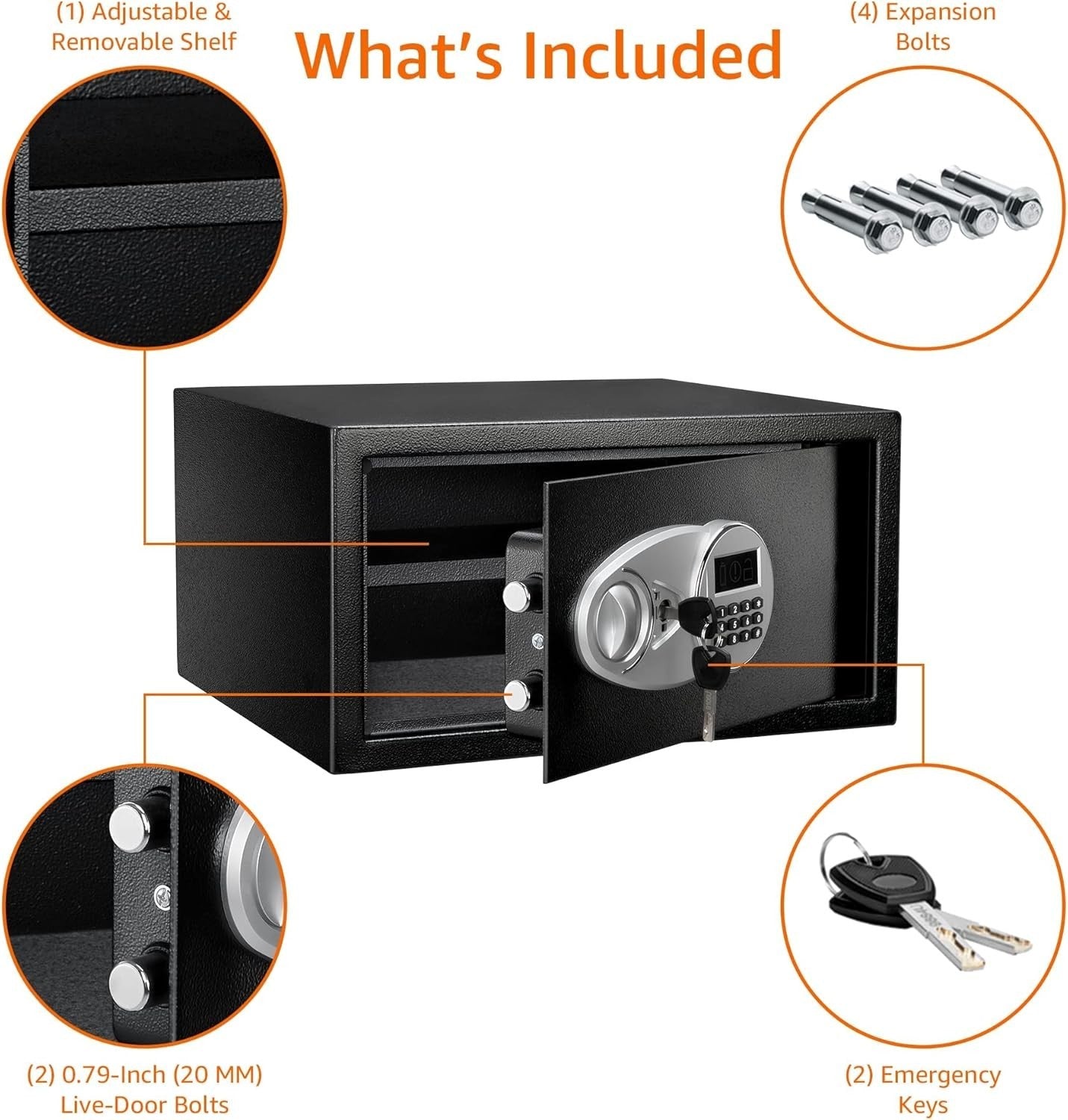 28L Digital Safe Box Electronic Keypad Cash Jewellery Lock Safe
