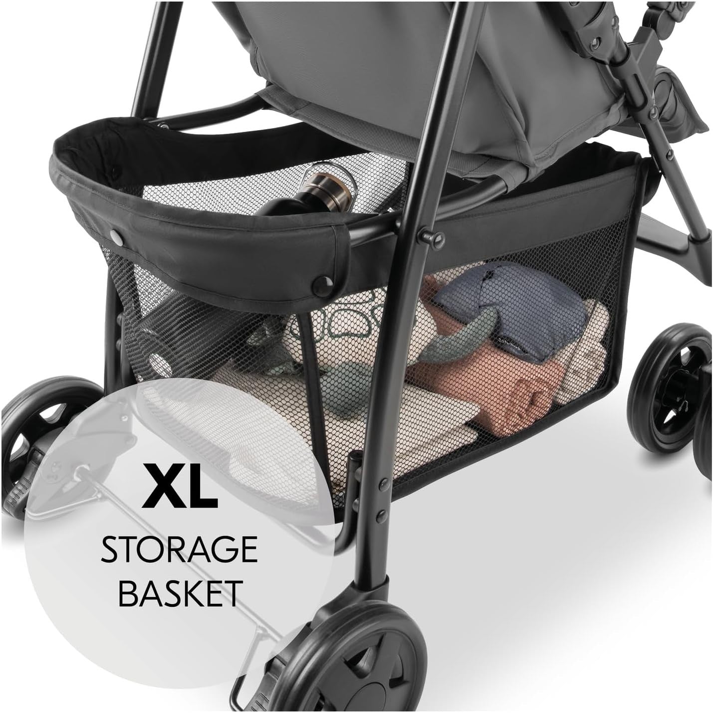 Grey Travel Pushchair Ultra Lightweight 5.9kg Compact Fold Buggy from Birth
