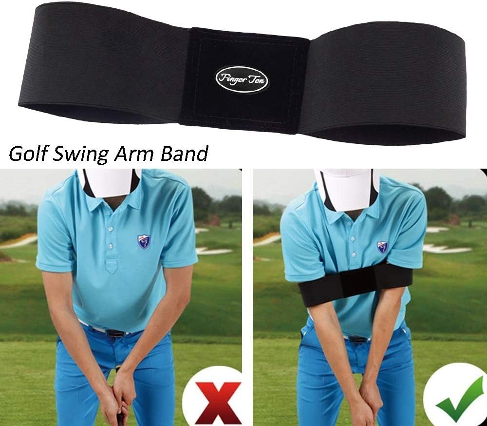 Golf Alignment Stick Holder Swing Plane Trainer Plate with Bracelet