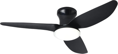 Lrenjon 100CM Ceiling Fan Light, 6-Speed Silent LED – Black Finish