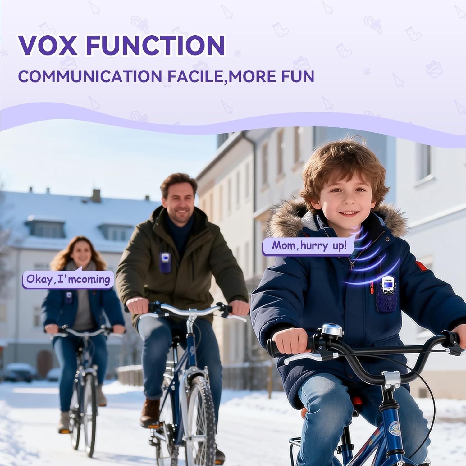 Kids Walkie Talkies VOX Flashlight 8 Channel Long Range Toy 1 Pair