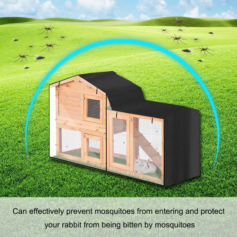 Rabbit Hutch Thermal Cover Waterproof Winter Protection 71x20x34in
