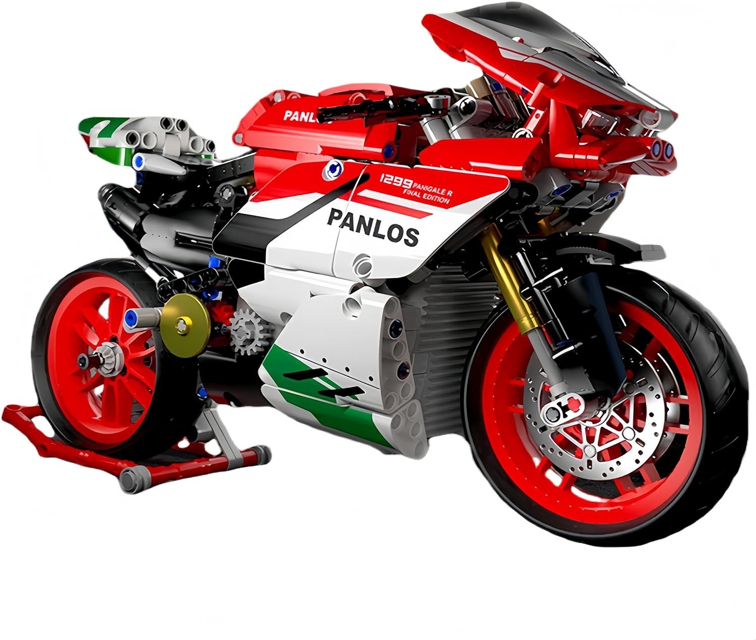 803-Piece Motorcycle Building Kit with Realistic Details & Safe ABS Plastic
