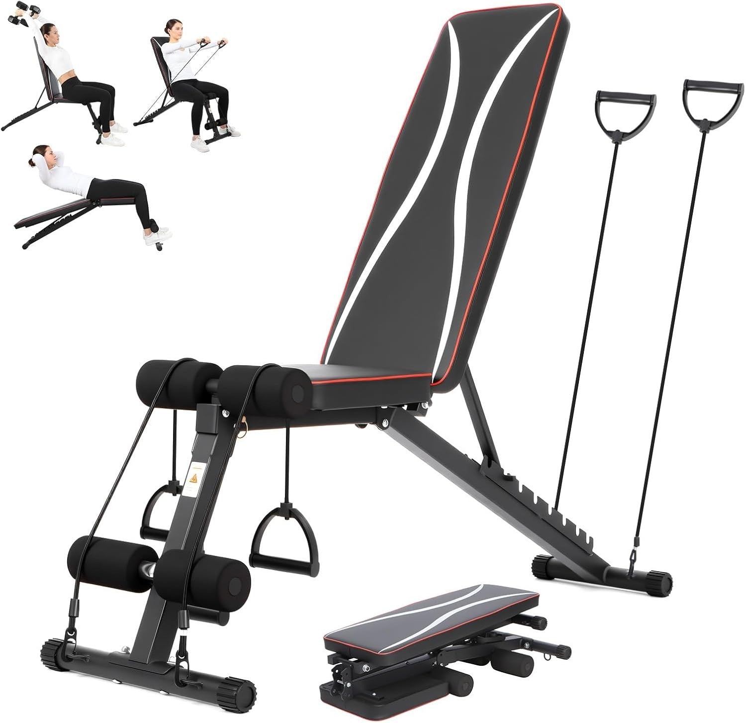 Adjustable Foldable Weight Bench Incline Decline 300kg Home Gym Full Body
