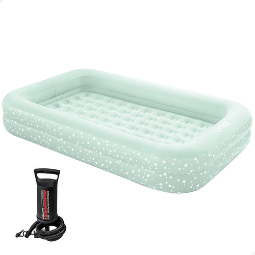 Kids Travel Air Bed with Hand Pump – Inflatable Single Mattress for Camping & Sl