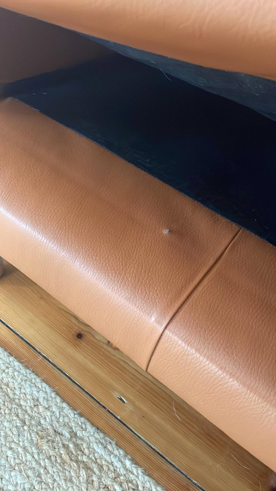 Tan Luxe Deep Comfort Leather Corner Sofa (PTP)