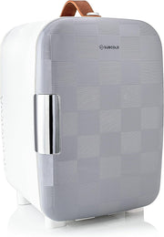 Mini Fridge 10L Portable Cooler AC/DC Compact Quiet Chequer Grey