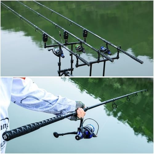 3-Section Carbon Carp Rod & Reel Combo with Line & Hooks | Travel Set