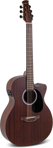 Electro Acoustic Guitar Orchestra Cutaway Mahogany Brown Satin