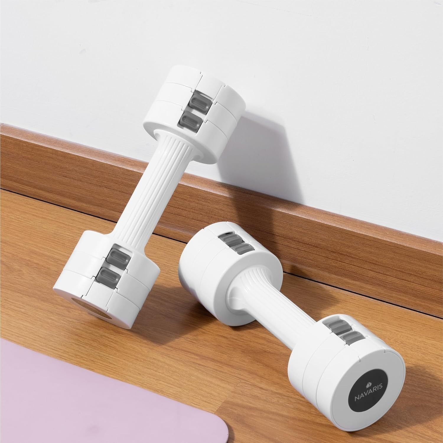 Adjustable Dumbbells Pair 1–3.5KG Compact Non-Slip Home Fitness Weights