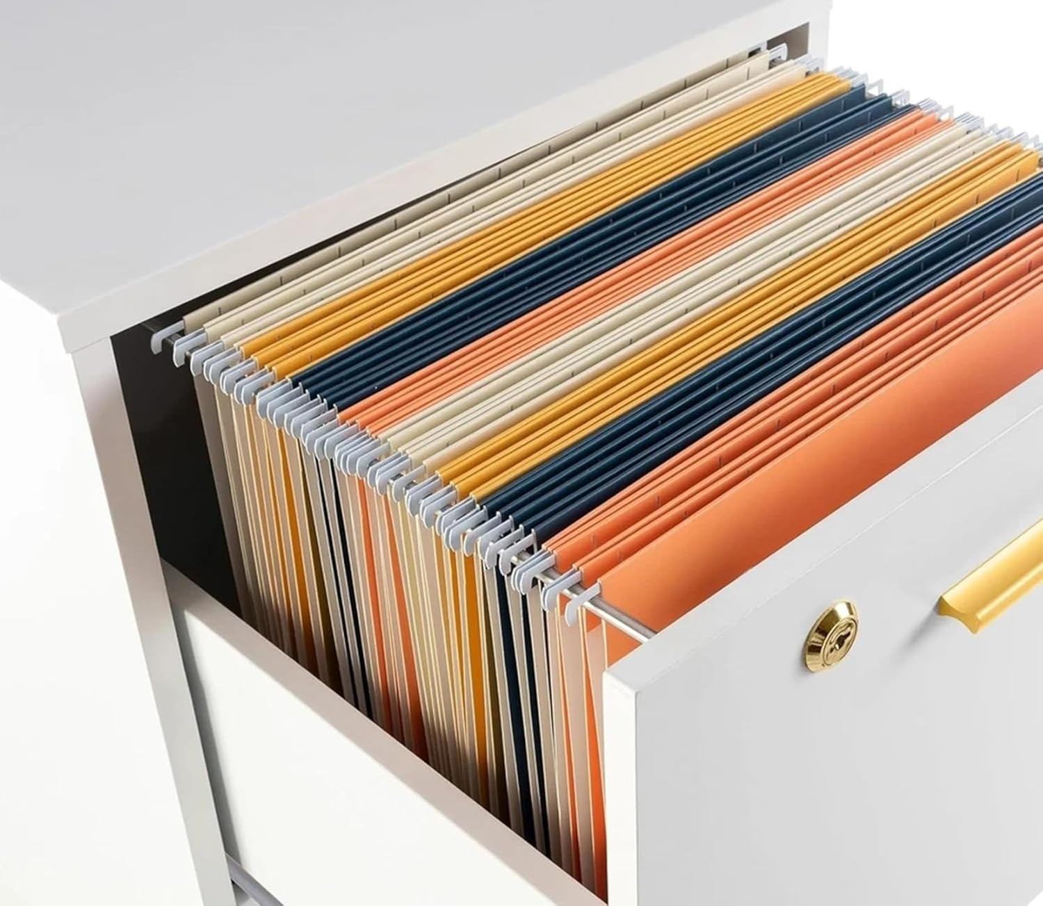 Locking 2 Drawer Rolling File Cabinet Vertical Under Desk Office Storage