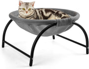 Raised Cat Hammock Bed Elevated Mesh Pet Cot Washable Cooling Gray