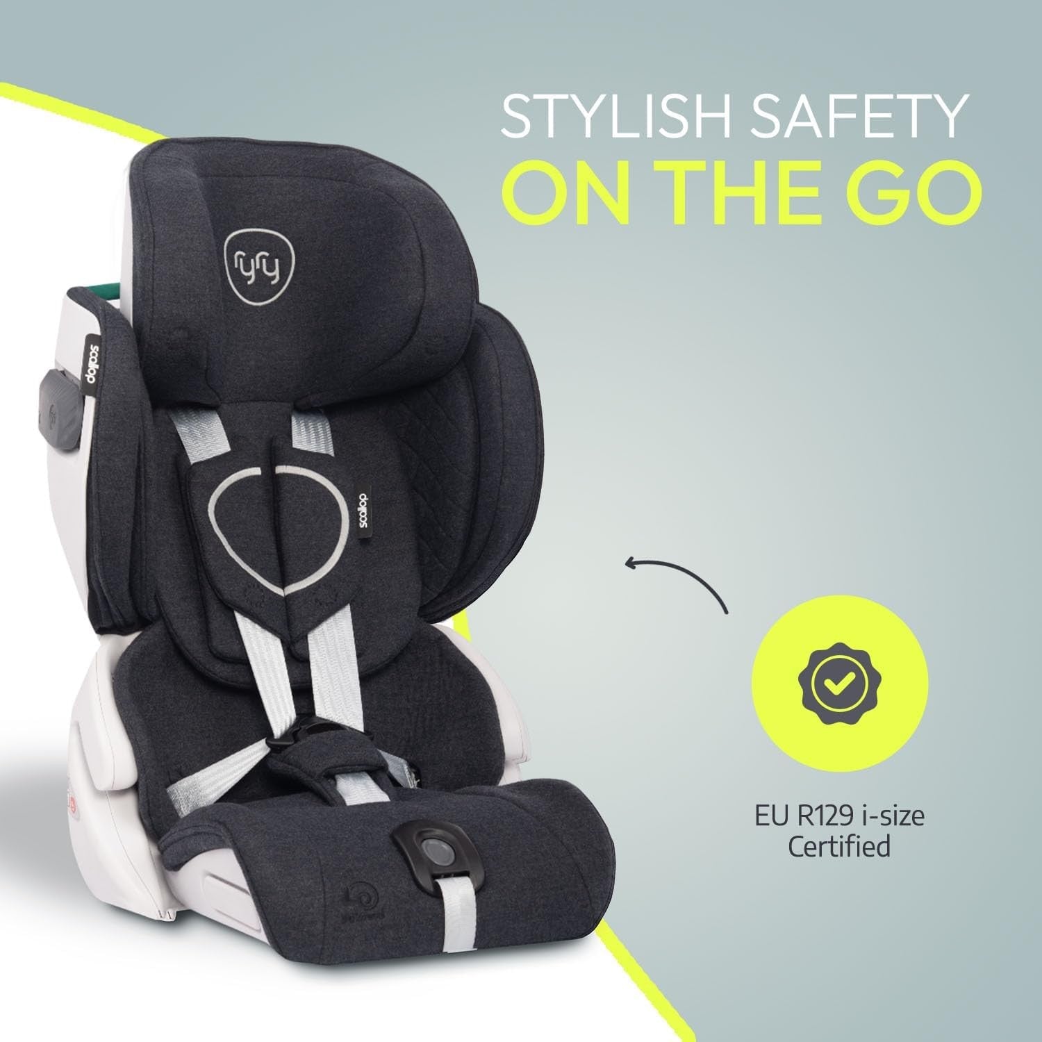 Foldable Toddler Car Seat ISOFIX Travel Compact 15 Months–5 Years