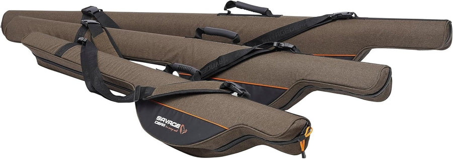 Fishing Rod Holdall 150cm Double Rod Bag Padded Divider Green