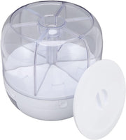 10KG Rice Dispenser 6 Grid Grain Storage Container Rotating Organizer