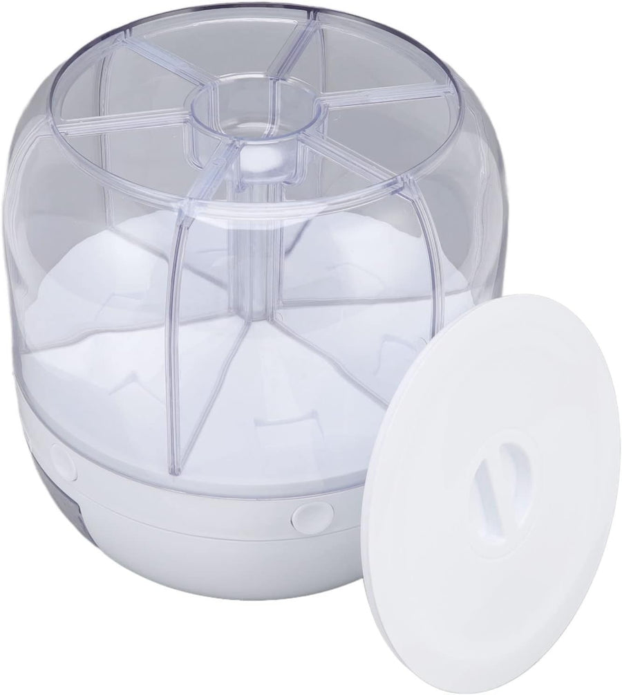 10KG Rice Dispenser 6 Grid Grain Storage Container Rotating Organizer