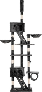 Floor to Ceiling Cat Tree 260cm Adjustable Tower with Scratching Posts