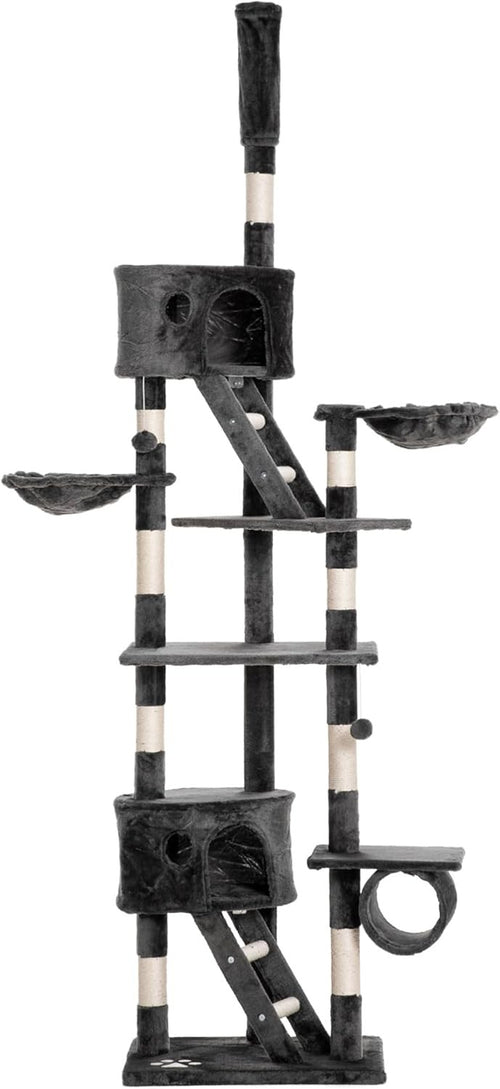 Floor to Ceiling Cat Tree 260cm Adjustable Tower with Scratching Posts