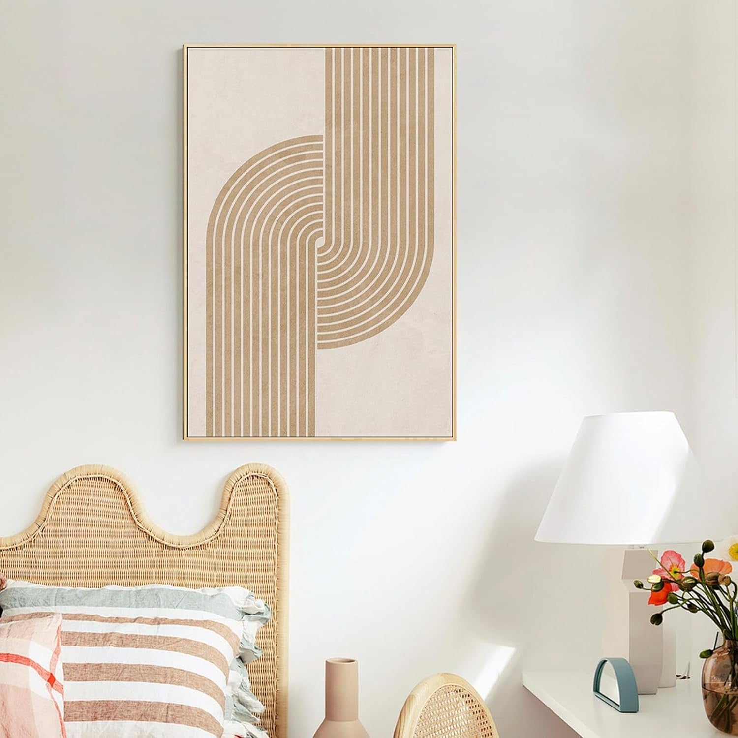 Abstract Geometric Wall Art Set of 3 30x40cm Canvas