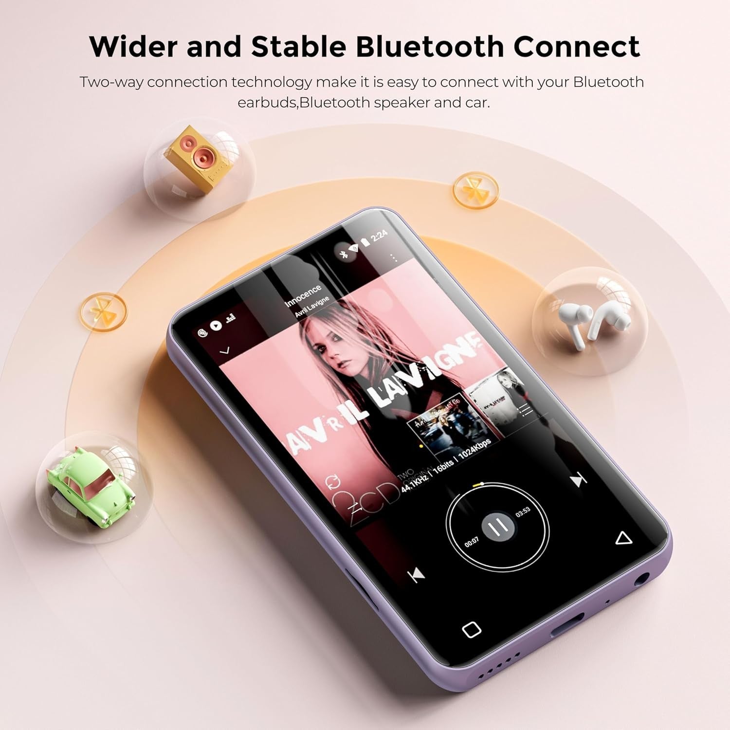 Hi-Res Lossless MP3 Player Bluetooth 5.1 DSD256 2TB Touch