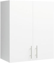 Wall Cabinet with Doors 60cm White Matt Modern Storage Cupboard Unit