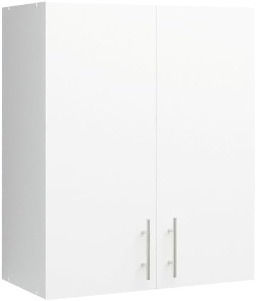 Wall Cabinet with Doors 60cm White Matt Modern Storage Cupboard Unit