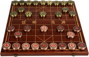 Retro Brass Xiangqi Chinese Chess Set Foldable Travel Strategy Game
