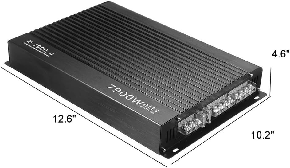 7900W 4-Channel Car Amplifier HiFi Class A/B Ultra-Thin Power