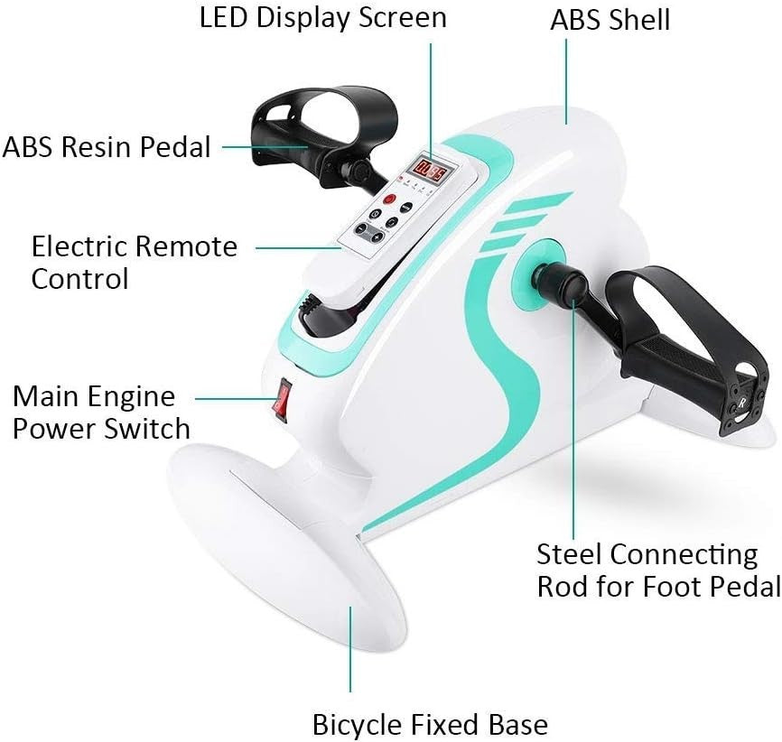 Electric Under Desk Pedal Exerciser Remote Control LCD Rehab Trainer