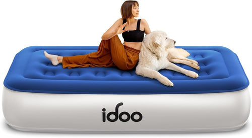 Luxury Single Air Bed 33cm High Built-In Electric Pump Inflatable Mattress