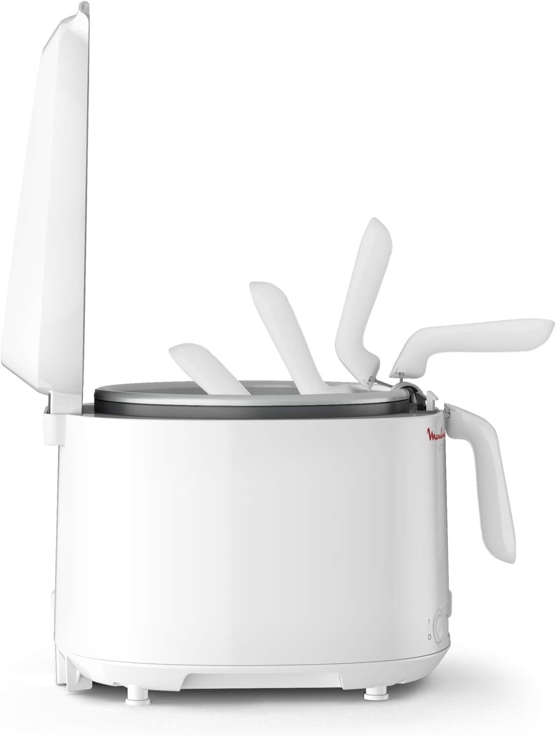 Electric Deep Fat Fryer 1.8L 1470W Compact Fryer 1kg Capacity White