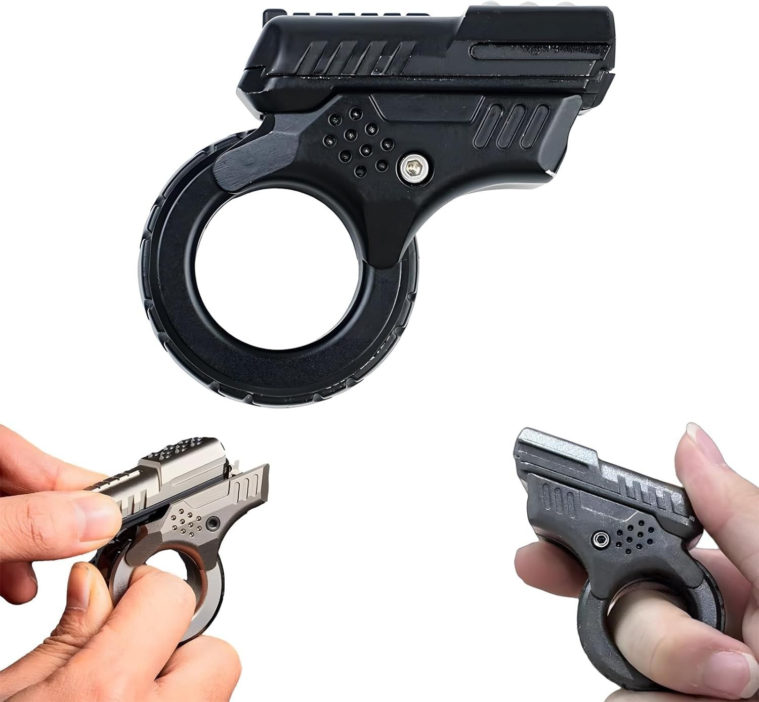 Metal Ratchet Ring Fidget Toy Alloy EDC Slider Spinner ADHD Stress