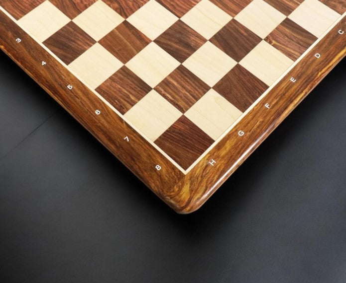 Luxury 21" Wooden Chess Board with 55mm Squares – Rosewood & Maple Inlaid