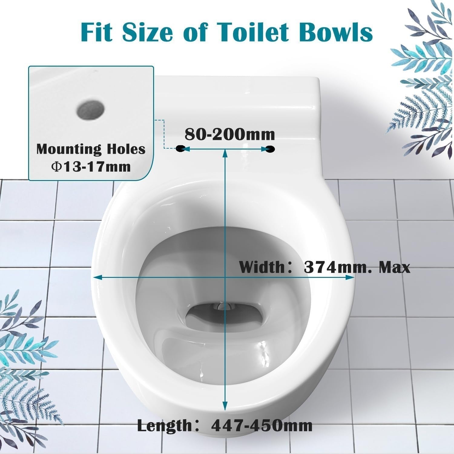 White O Shape Soft Close Toilet Seat Quick Release Easy Clean Anti-Bacterial PP