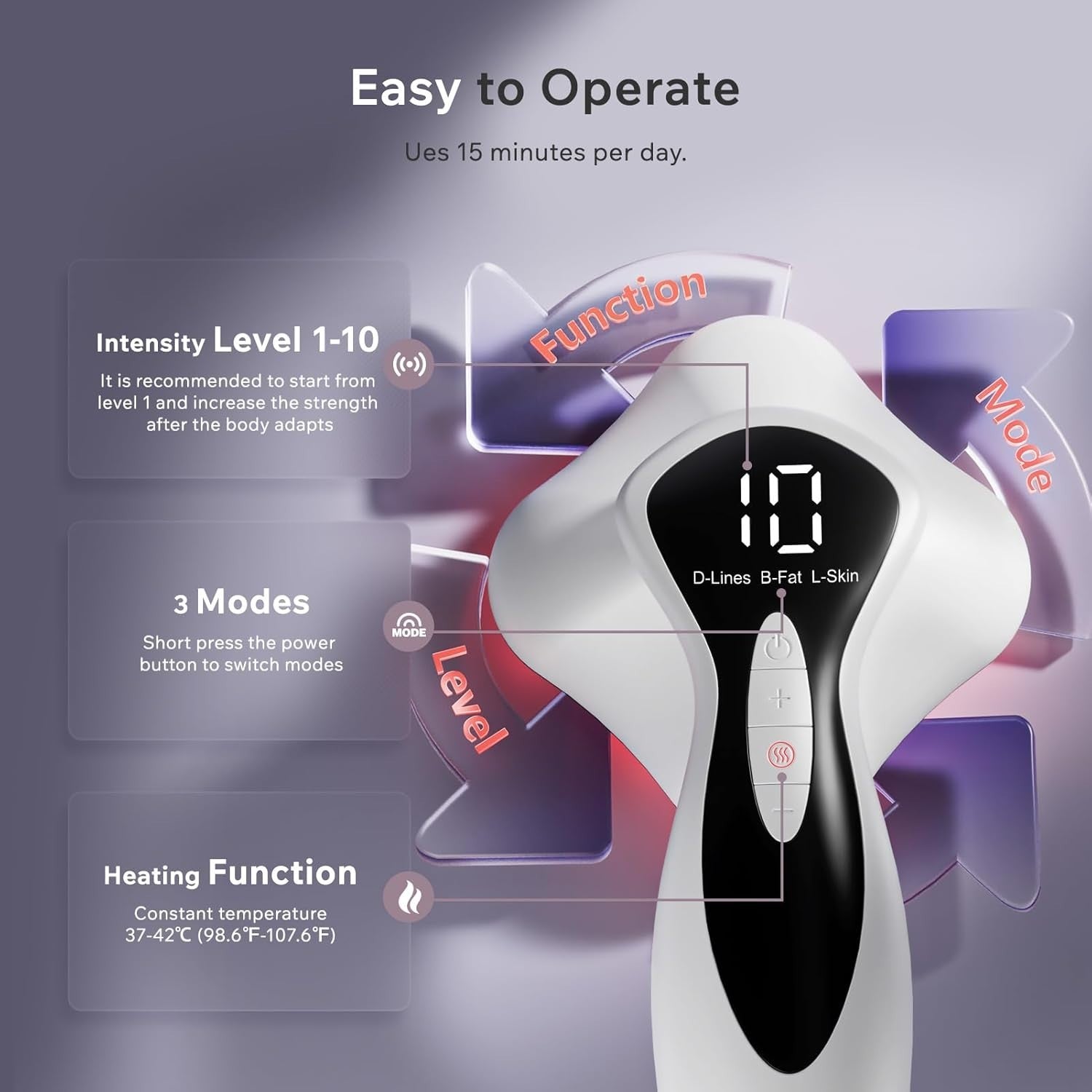 Cellulite Massager Heated Body Sculpting Fat Remover Skin Tightening Tool
