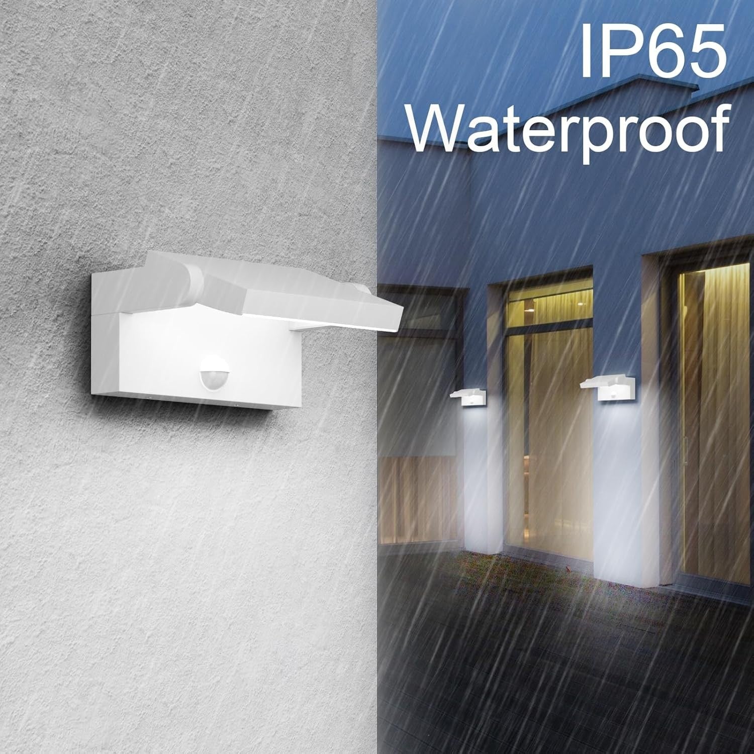 Outdoor Motion Sensor Wall Light Waterproof LED Swivel Adjustable IP65