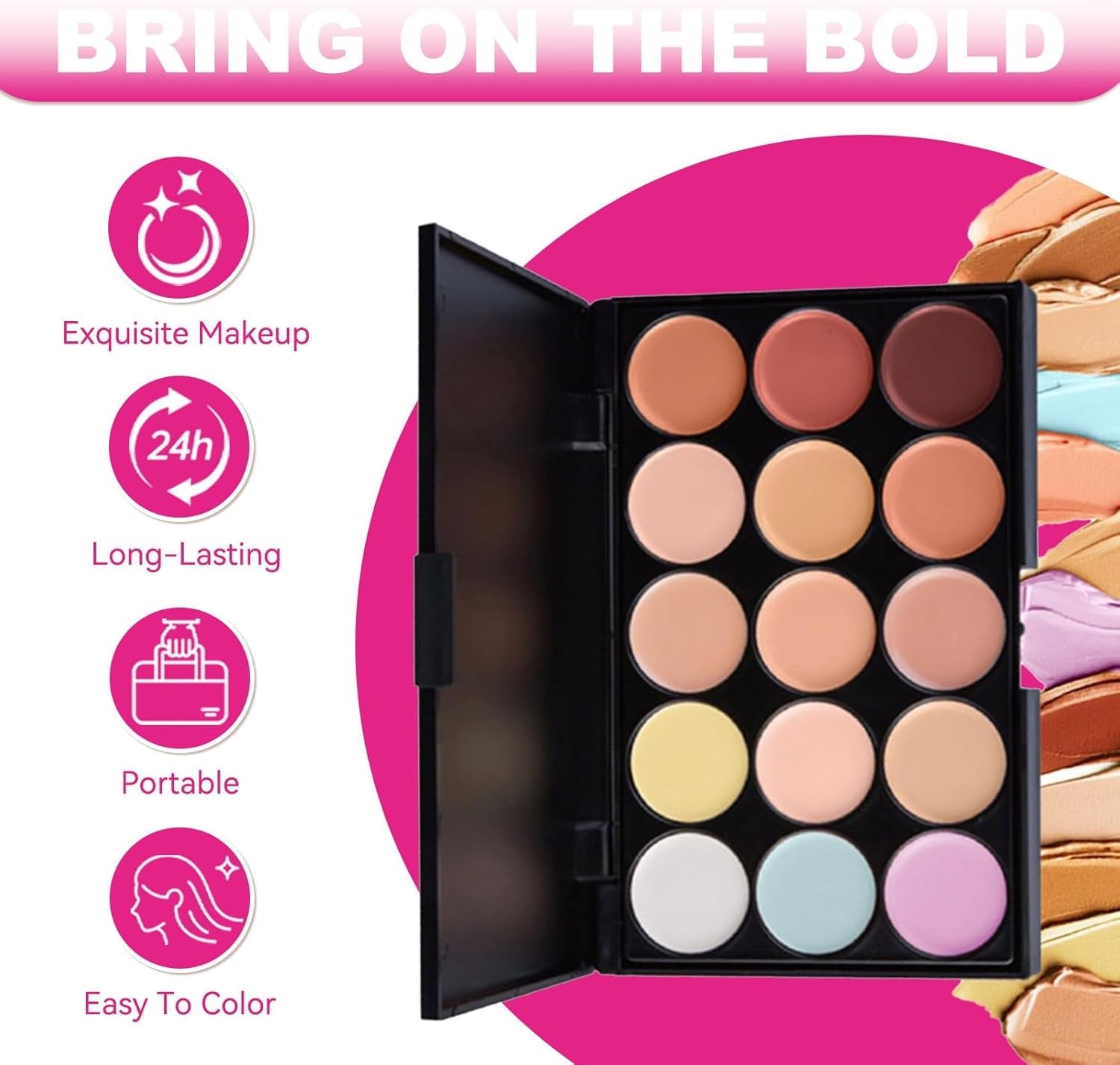 All In One Makeup Kit Gift Set With Foundation Palette & Brushes