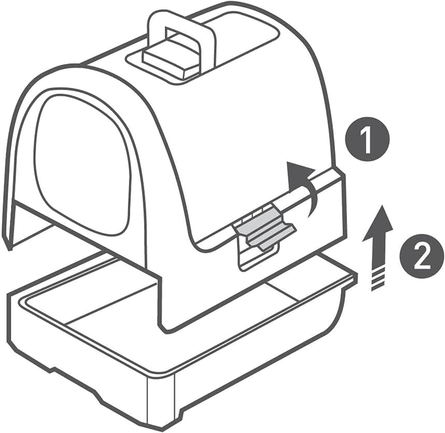 Covered Cat Litter Box Drawer System Odor Filter Scoop Easy Clean