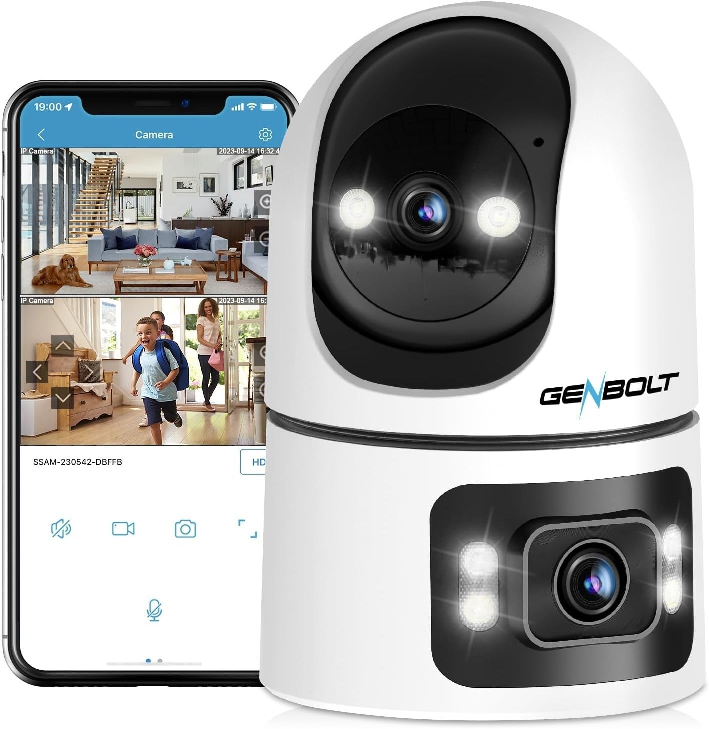 360° Dual Lens Indoor Security Camera WiFi Baby Pet Monitor CCTV