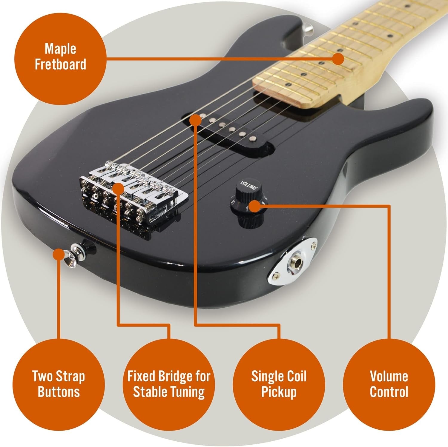 Kids 1/4 Size Electric Guitar Starter Kit with Amp & Accessories