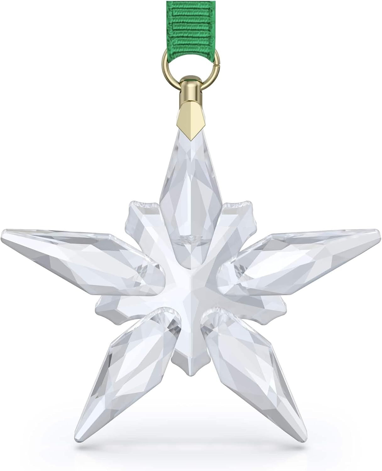 Clear Crystal Star Ornament 2025 • Faceted Glass Decor • Luxury Hanging Holiday