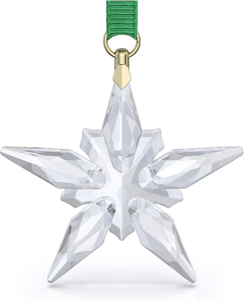 Clear Crystal Star Ornament 2025 • Faceted Glass Decor • Luxury Hanging Holiday