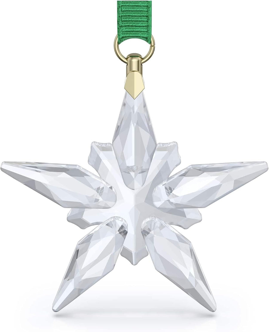 Clear Crystal Star Ornament 2025 • Faceted Glass Decor • Luxury Hanging Holiday