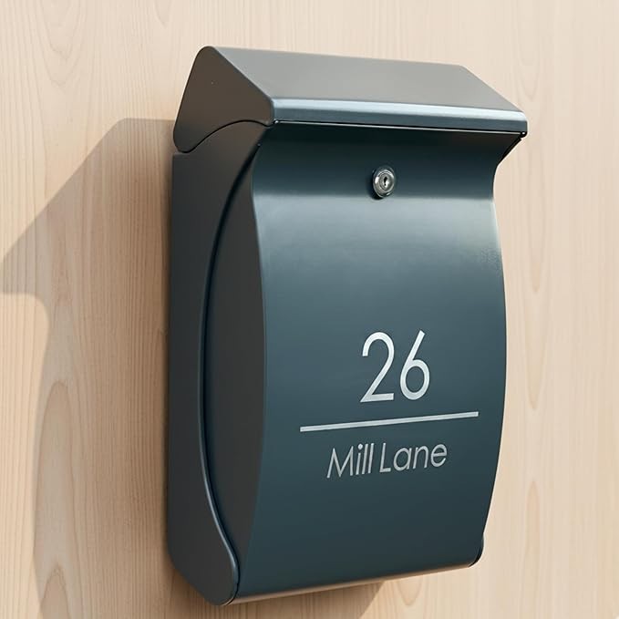 Lockable Wall Mounted Mailbox Outdoor Weatherproof Post Box – Secure & Stylish