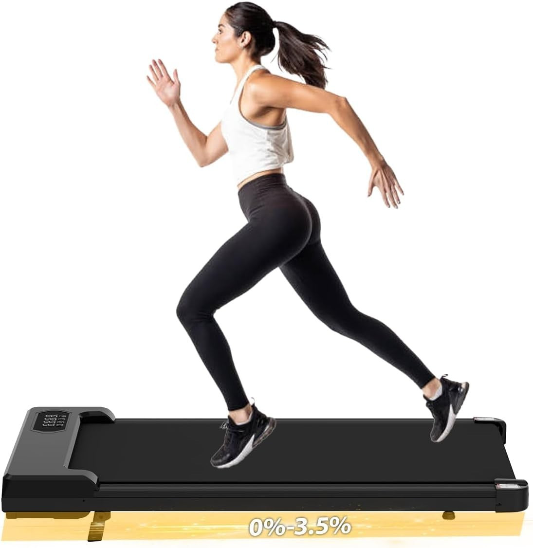 Under Desk Foldable Treadmill with Remote & Incline 1-8 km/h